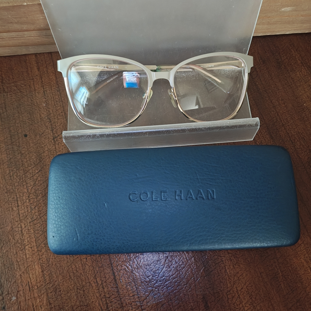 Cole Haan Clear Frame Glasses with Case